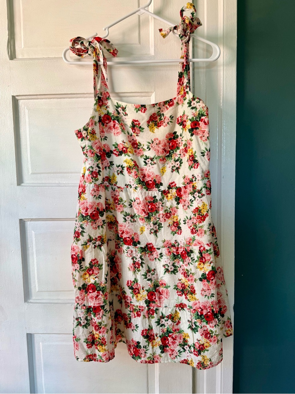 Sézane Floral Tie-Shoulder Mini Dress
